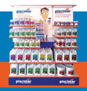 Piscimar pool chemicals stand